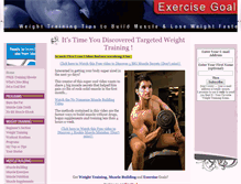 Tablet Screenshot of exercisegoals.com